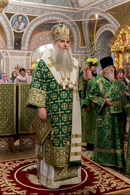 Всенощное бдение в Свято-Троицком кафедральном соборе г. Саратова
