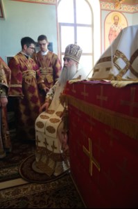 Митрополит Лонгин совершил Великое освящение Вознесенского храма Вознесенско-Пантелеимоновской церкви с. Усть-Курдюм