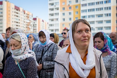 Божественная литургия в храме в честь Нерукотворного Образа Спасителя г .Саратова