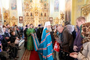 Божественная литургия в храме в честь Покрова Пресвятой Богородицы г. Саратова