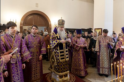 Божественная литургия в храме в честь иконы Божией Матери «Всех скорбящих Радость» г. Саратова
