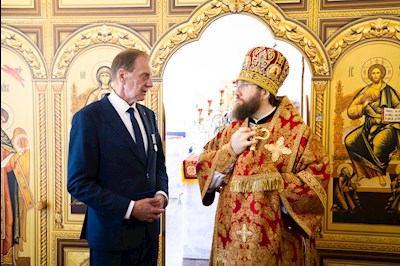Митрополит Игнатий совершил Великое освящение храма Архангела Михаила с. Курдюм и первую Божественную литургию в новоосвященном храме