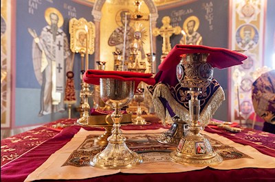 Божественная литургия в Свято-Троицком кафедральном соборе г. Саратова