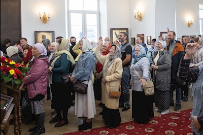 Митрополит Игнатий совершил Божественную литургию в храме Новомучеников и исповедников Саратовских г. Саратова