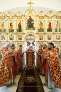 Чин Великого освящения и Божественная литургия в храме в честь Владимирской иконы Божией Матери Владимирского женского монастыря г. Вольска