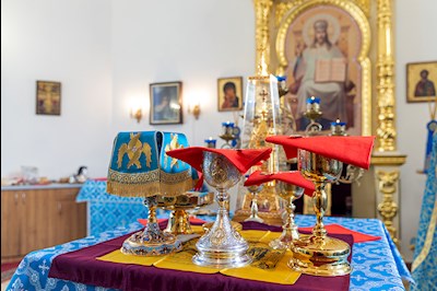 Божественная литургия в храме в честь Казанской иконы Божией Матери г. Саратова