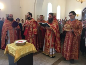 Престольный праздник в новом храме во имя святых мучеников Адриана и Наталии г. Саратова