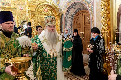 Всенощное бдение в Свято-Троицком кафедральном соборе г. Саратова