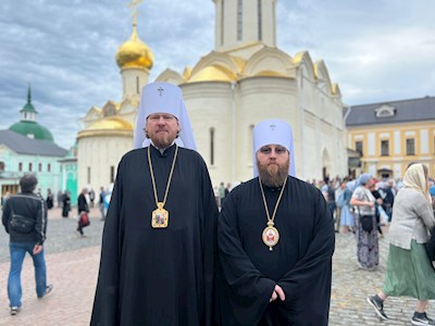 Архиереи Саратовской митрополии сослужили Святейшему Патриарху Кириллу за Литургией в Свято-Троицкой Сергиевой Лавре