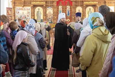 Митрополит Игнатий совершил Божественную литургию в храме Новомучеников и исповедников Саратовских г. Саратова