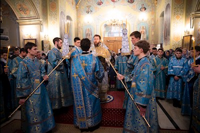 Митрополит Игнатий совершил всенощное бдение в Покровском соборе г. Саратова