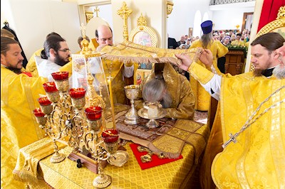 Великое освящение храма Сорока Севастийских мучеников г. Саратова и Божественная литургия в новоосвященном храме