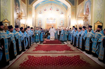 Митрополит Игнатий совершил всенощное бдение в Покровском соборе г. Саратова