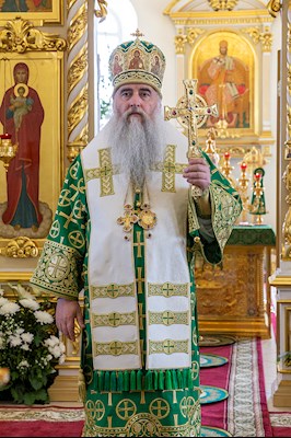 Божественная литургия в соединении с вечерней в Свято-Троицком кафедральном соборе г. Вольска