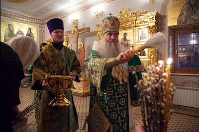 Всенощное бдение в Свято-Троицком кафедральном соборе г. Саратова