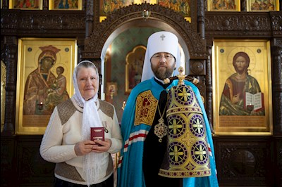 Митрополит Игнатий совершил Божественную литургию в Крестовоздвиженском храме г. Хвалынска