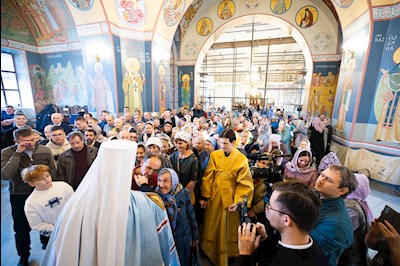 Митрополит Игнатий совершил Божественную литургию в Свято-Никольском мужском монастыре г. Саратова