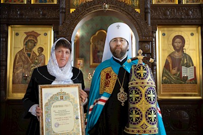 Митрополит Игнатий совершил Божественную литургию в Крестовоздвиженском храме г. Хвалынска