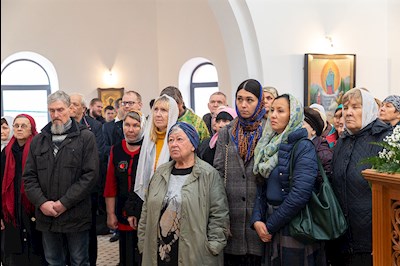 Божественная литургия в храме преподобного Сергия Радонежского г. Саратова