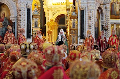Митрополит Игнатий принял участие в Божественной литургии в Храме Христа Спасителя