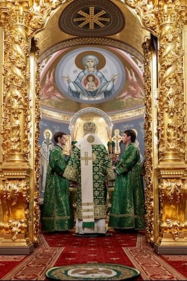 Всенощное бдение в Свято-Троицком кафедральном соборе г. Саратова