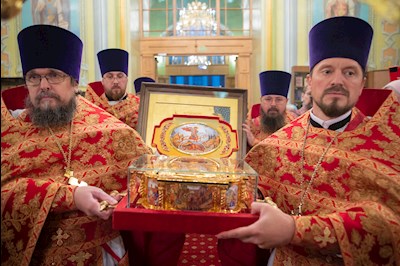 В Саратове встретили мощи святого великомученика Георгия Победоносца