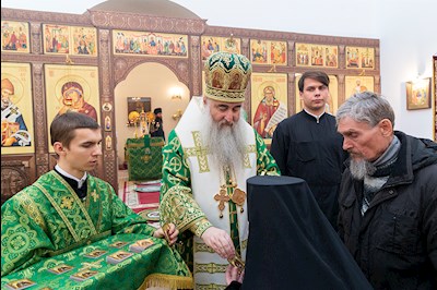 Божественная литургия в храме преподобного Сергия Радонежского г. Саратова