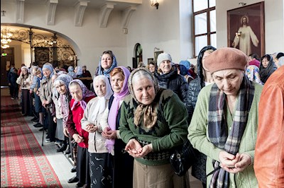 Божественная литургия в Свято-Никольском мужском монастыре г. Саратова