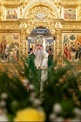 Всенощное бдение в Свято-Троицком кафедральном соборе г. Саратова