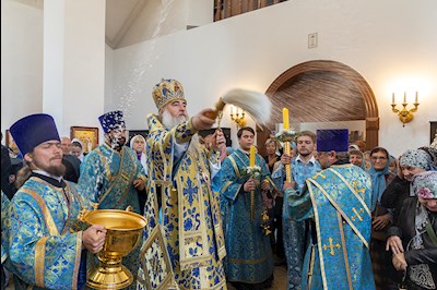 Божественная литургия в храма в честь иконы Божией Матери «Всех скорбящих Радость» г. Саратова