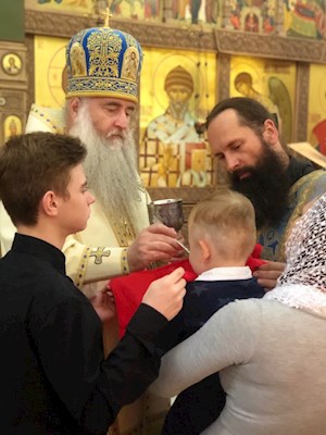 Божественная литургия в храме святителя Спиридона Тримифунтского г. Нея (Галичская епархия)