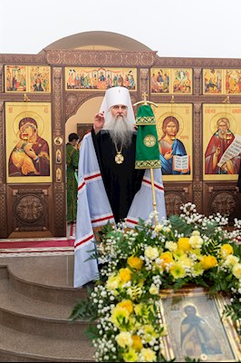 Божественная литургия в храме преподобного Сергия Радонежского г. Саратова
