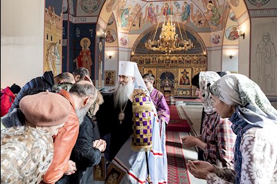 Божественная литургия в Свято-Никольском мужском монастыре г. Саратова