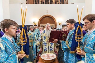 Божественная литургия в храма в честь иконы Божией Матери «Всех скорбящих Радость» г. Саратова