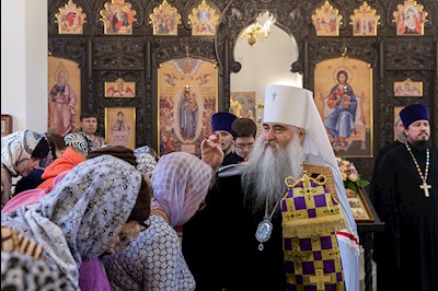Божественная литургия в храме в честь иконы Божией Матери «Всех скорбящих Радость» г. Саратова