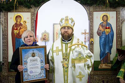 Митрополит Игнатий совершил Великое освящение храма преподобного Серафима Саровского р.п. Татищево и первую Божественную литургию в новоосвященном храме