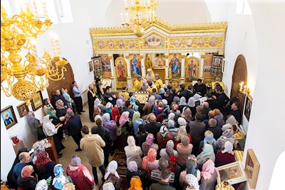 Великое освящение храма Сорока Севастийских мучеников г. Саратова и Божественная литургия в новоосвященном храме