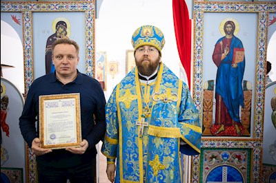 Митрополит Игнатий совершил Великое освящение храма в честь иконы Божией Матери «Спорительница хлебов» с. Кувыка и первую Божественную литургию в новоосвященном храме