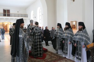 Литургия Преждеосвященных Даров в Свято-Никольском мужском монастыре Саратова