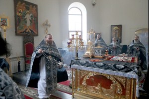Литургия Преждеосвященных Даров в Свято-Никольском мужском монастыре Саратова