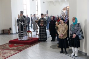 Литургия Преждеосвященных Даров в Свято-Никольском мужском монастыре Саратова