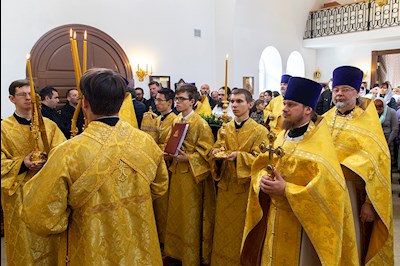 Великое освящение храма Сорока Севастийских мучеников г. Саратова и Божественная литургия в новоосвященном храме