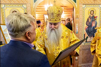 Митрополит Лонгин совершил Великое освящение храма Преображения Господня р.п. Соколовый