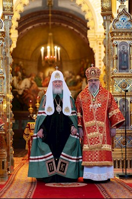 Митрополит Игнатий принял участие в Божественной литургии в Храме Христа Спасителя