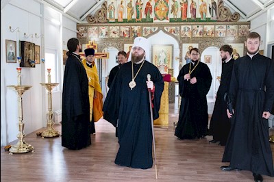 Митрополит Игнатий совершил Божественную литургию в храме святых мучениц Веры, Надежды, Любови и матери их Софии поселка Светлый