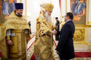 Великое освящение храма во имя святителя Спиридона Тримифунтского г. Саратова и первая Божественная литургия в новоосвященном храме