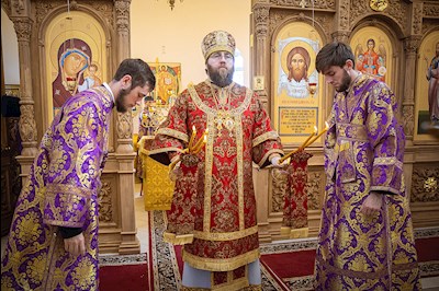 Митрополит Игнатий совершил великое освящение храма святых первоверховных апостолов Петра и Павла с. Куликовка Вольского района и Божественную литургию в новоосвященном храме