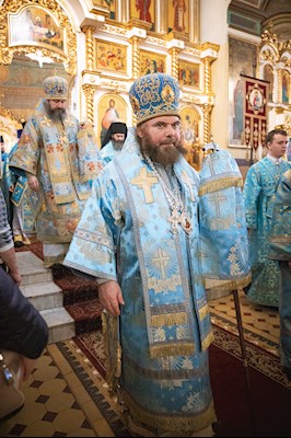 Митрополит Игнатий возглавил соборное архиерейское богослужение в Свято-Троицком кафедральном соборе г. Покровска (Энгельса)