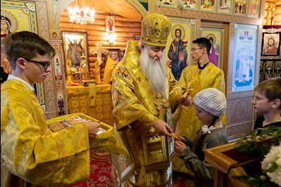 Митрополит Лонгин совершил Великое освящение храма Преображения Господня р.п. Соколовый