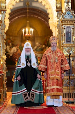 Митрополит Игнатий принял участие в Божественной литургии в Храме Христа Спасителя